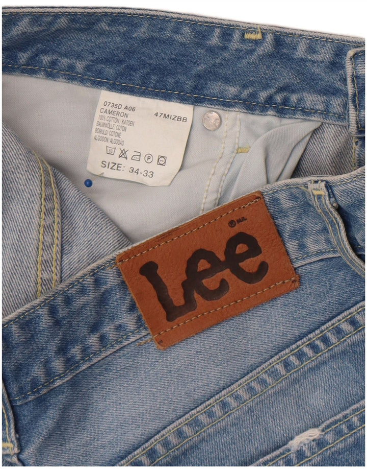 Lee Womens Cameron Bootcut Jeans W34 L27 Blue Cotton