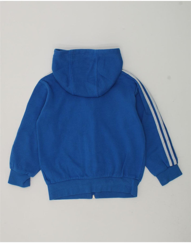 ADIDAS Boys Zip Hoodie Sweater 3-4 Years Blue Cotton | Vintage Adidas | Thrift | Second-Hand Adidas | Used Clothing | Messina Hembry 