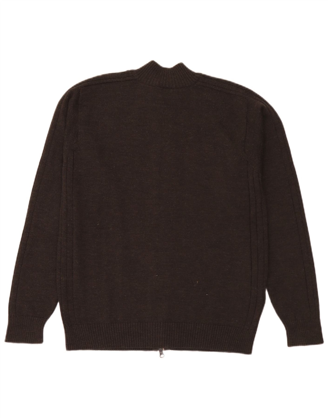Lacoste Mens Cardigan Sweater Size 6 XL Brown Wool