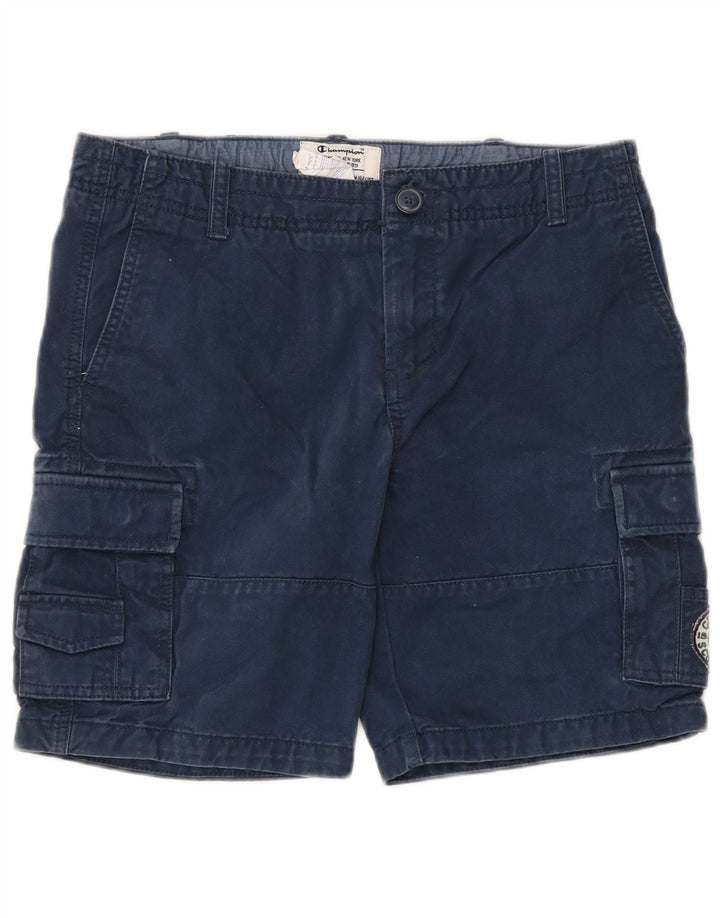 Champion Boys Cargo Shorts 13-14 Years W32 XL Blue Cotton