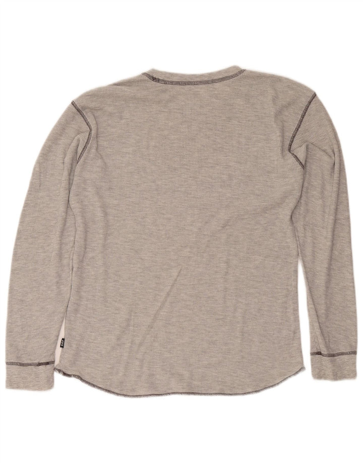 Gap Boys Top Long Sleeve 12-13 Years XL Grey Flecked Cotton