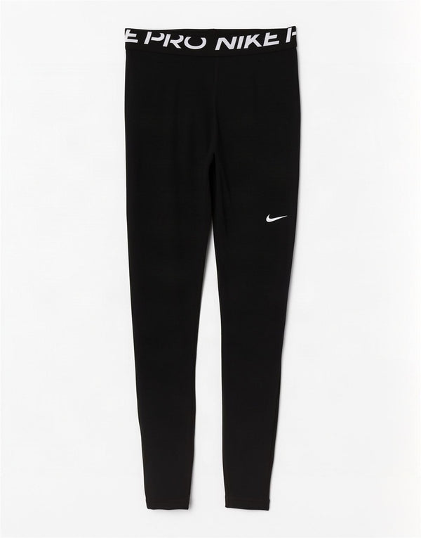 Nike Womens Dri Fit Graphic Leggings UK 8 Small Black Polyester