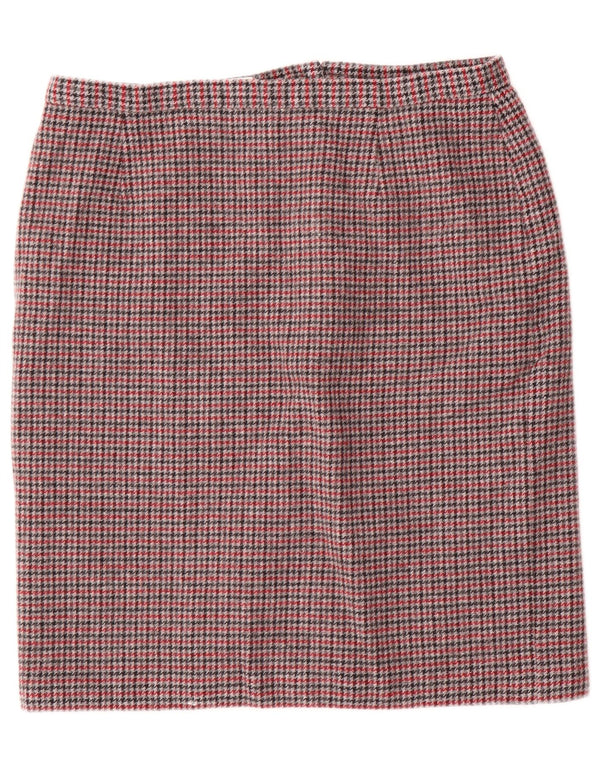 Eastex Womens Pencil Skirt UK 20 2XL W34 Multicoloured Houndstooth Wool
