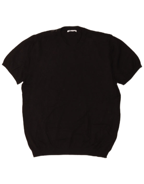 Zara Mens T-Shirt Top Large Black