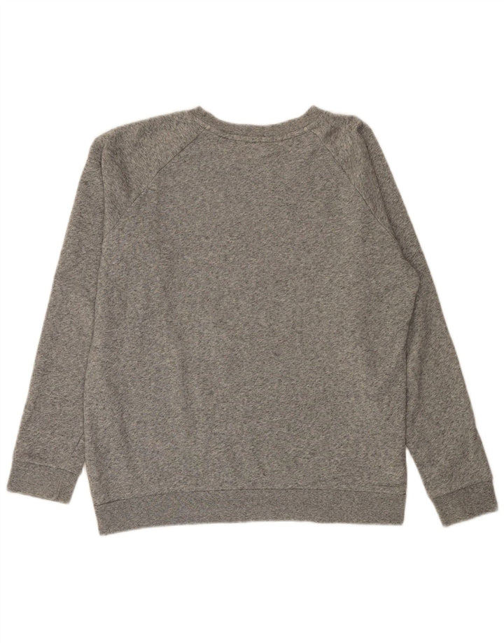 Levi's Womens Graphic Sweatshirt Jumper UK 10 Small Grey Flecked Cotton