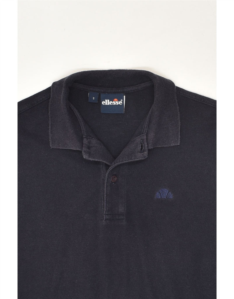 ELLESSE Mens Polo Shirt Small Navy Blue Cotton | Vintage Ellesse | Thrift | Second-Hand Ellesse | Used Clothing | Messina Hembry 