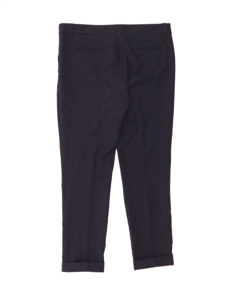 BENETTON Womens Slim Chino Trousers UK 12 Medium W32 L27 Navy Blue Cotton Vintage Benetton and Second-Hand Benetton from Messina Hembry 