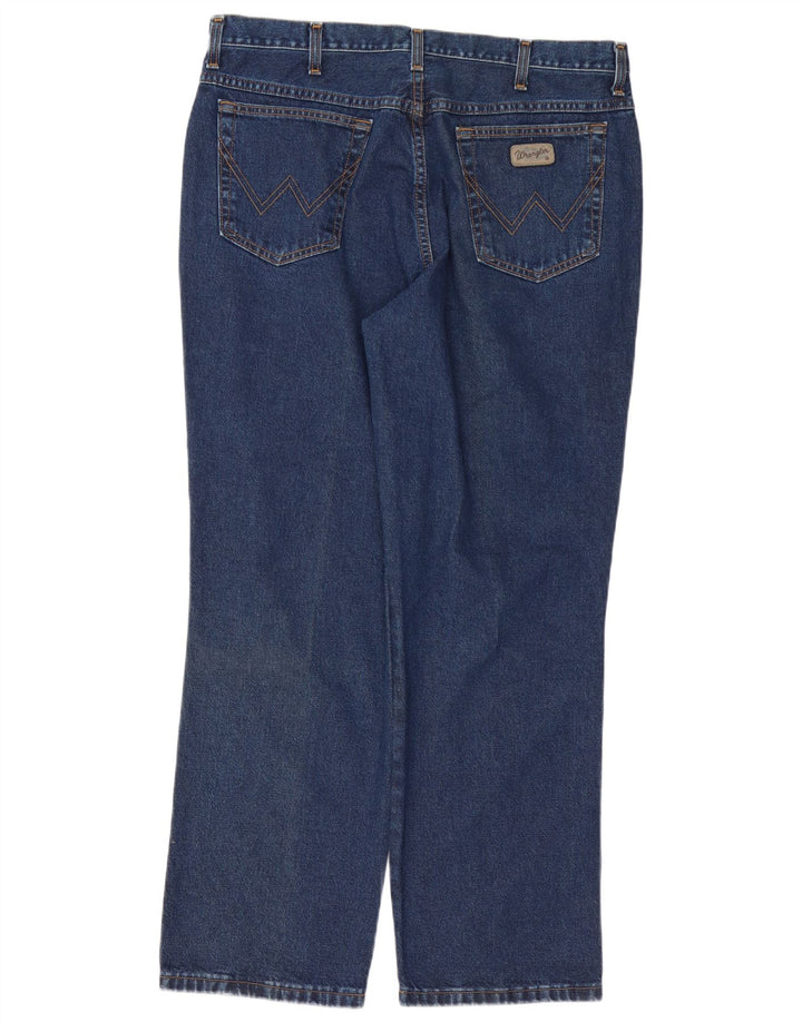 Wrangler Mens Ohio Straight Jeans W38 L30 Blue Cotton