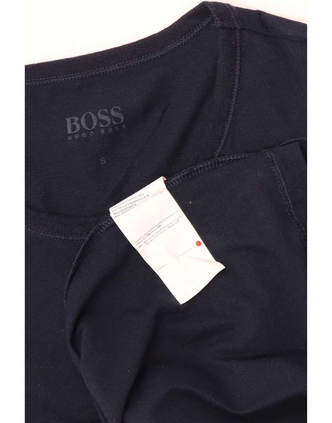 Hugo Boss Mens T-Shirt Top Small Navy Blue Cotton