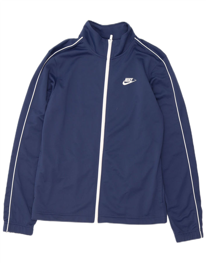 Nike Mens Tracksuit Top Jacket Small Navy Blue Polyester