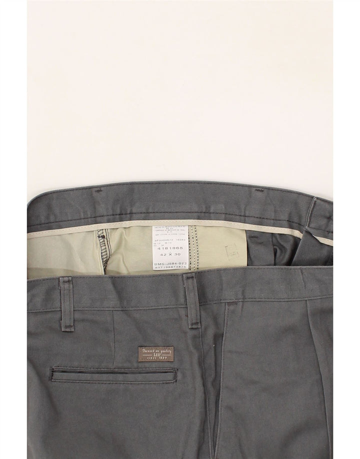LEE Mens Pegged Chino Trousers W42 L30  Grey Cotton Vintage Lee and Second-Hand Lee from Messina Hembry 