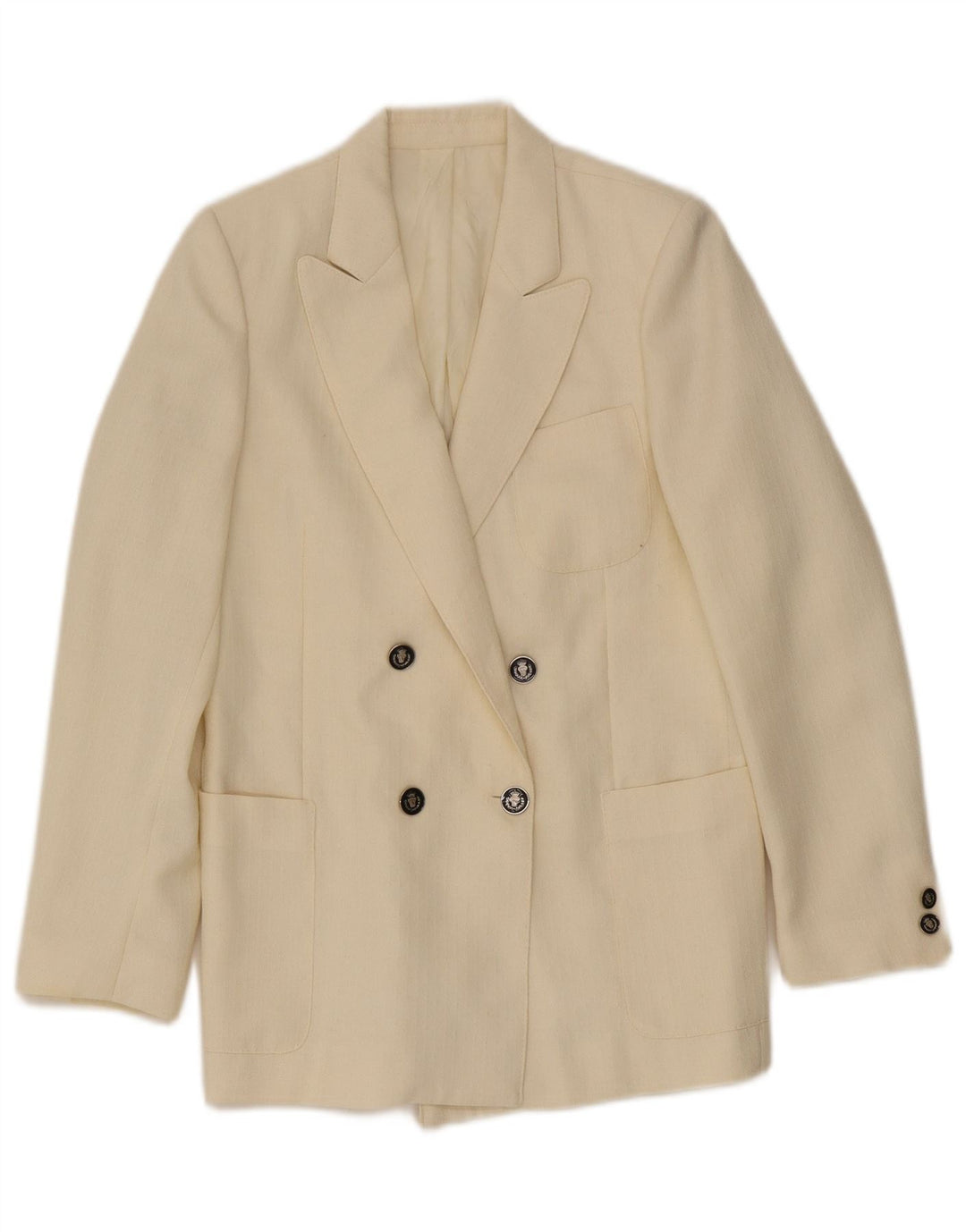 Cody Womens Double Breasted Blazer Jacket IT 40 Small Off White