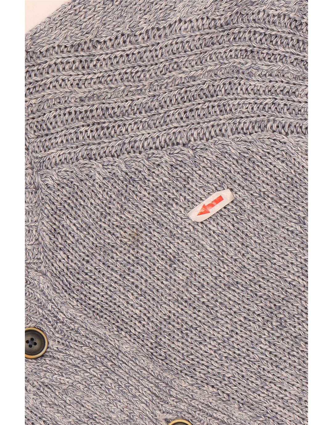 Massimo Dutti Mens Cardigan Sweater Large Blue Flecked Linen