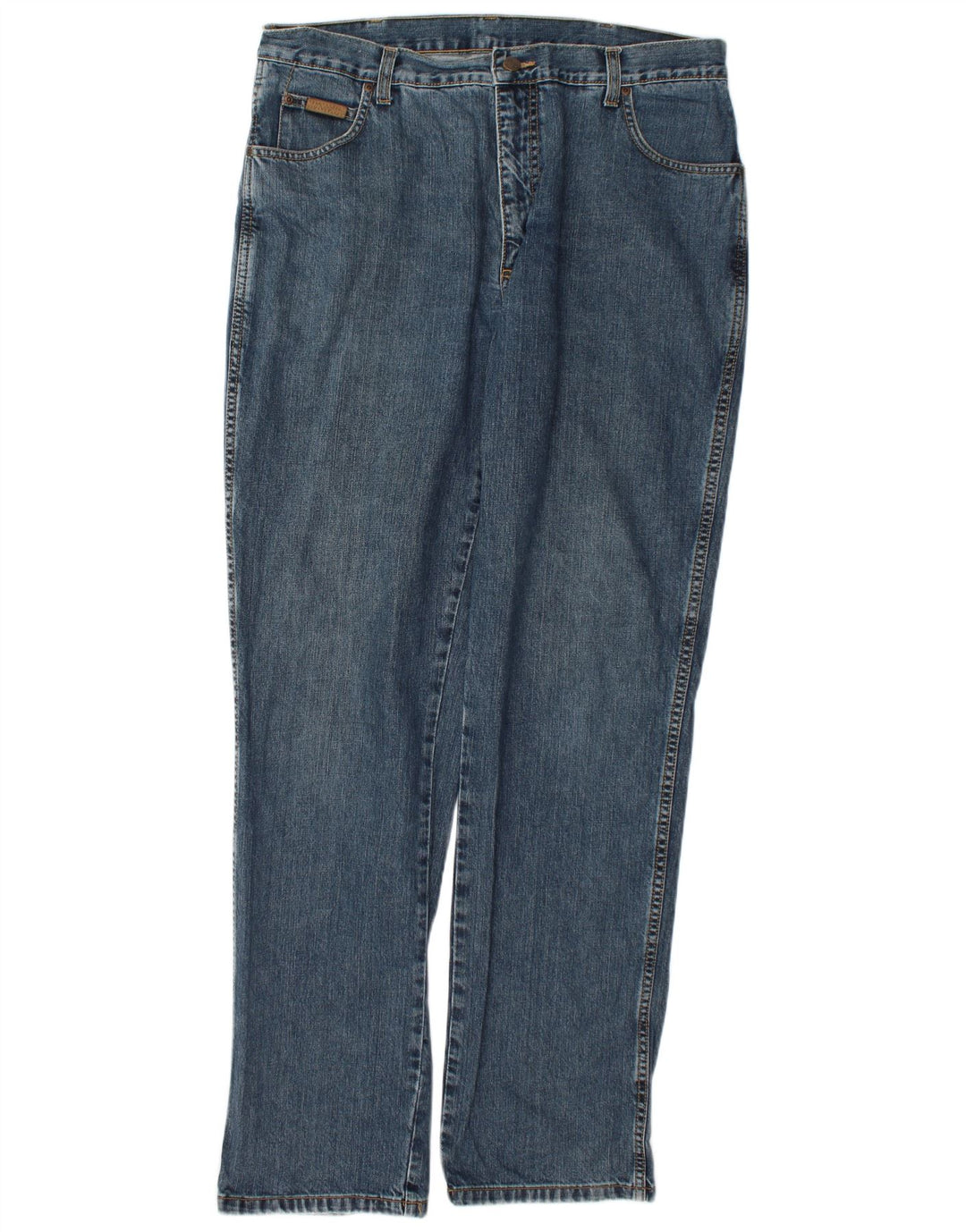 Wrangler Mens Texas Straight Jeans W38 L36 Blue Cotton