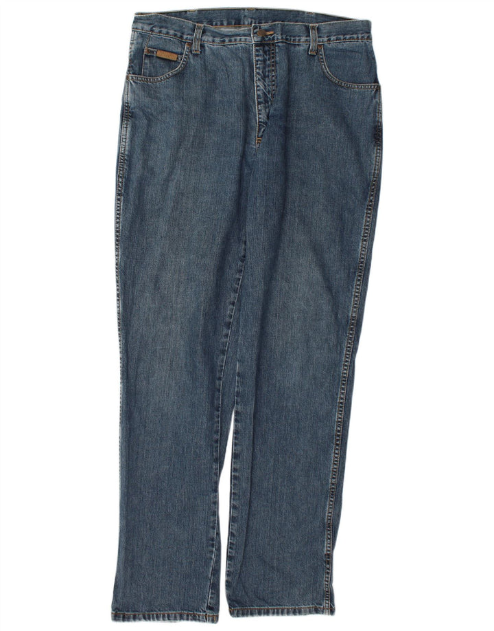 Wrangler Mens Texas Straight Jeans W38 L36 Blue Cotton