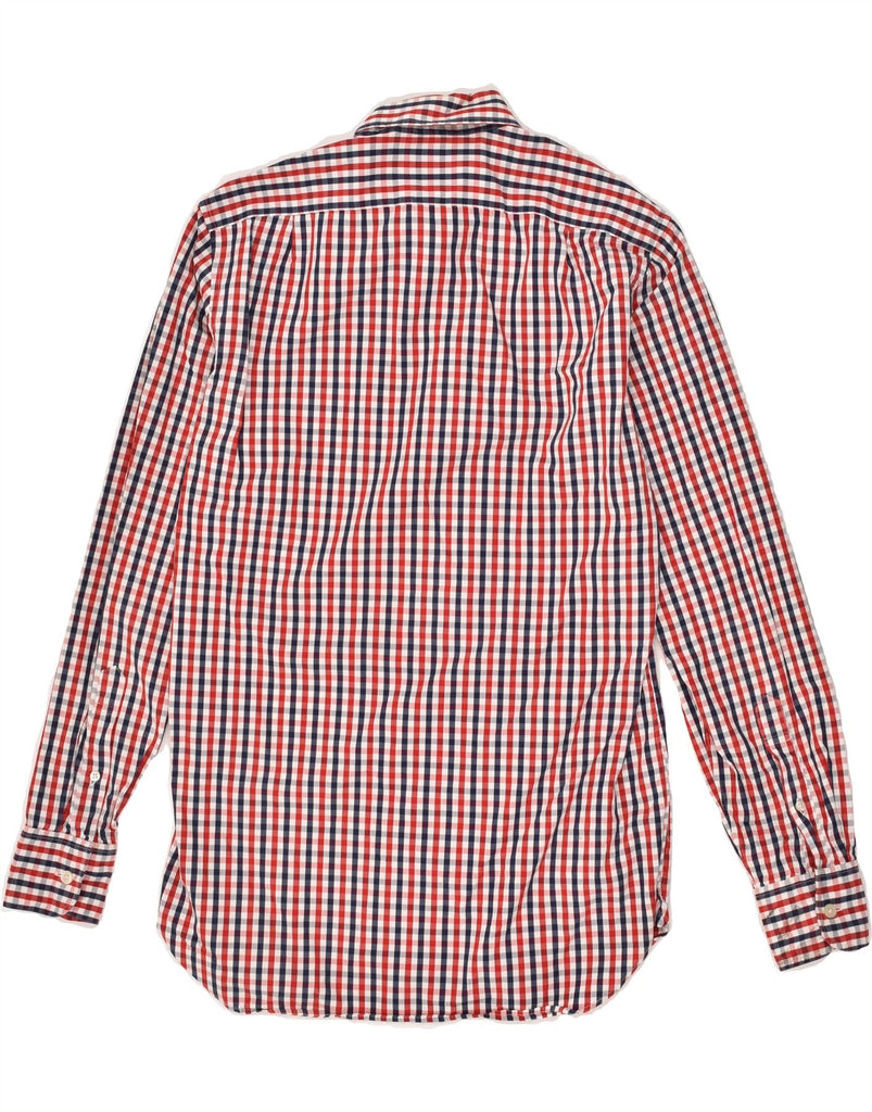 J. CREW Mens Shirt Size 14 1/2 Small Red Gingham Cotton | Vintage J. Crew | Thrift | Second-Hand J. Crew | Used Clothing | Messina Hembry 