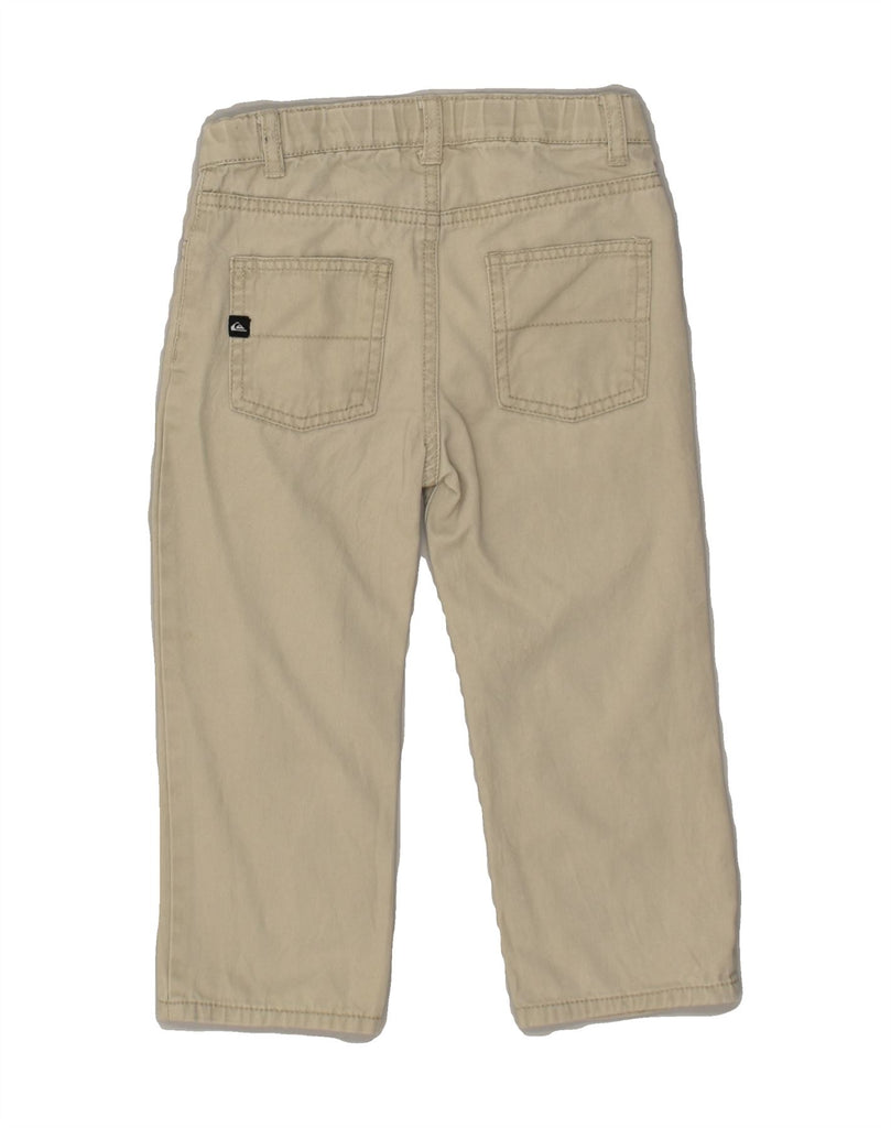 QUIKSILVER Boys Straight Casual Trousers 2-3 Years W10 L14 Beige Cotton Vintage Quiksilver and Second-Hand Quiksilver from Messina Hembry 