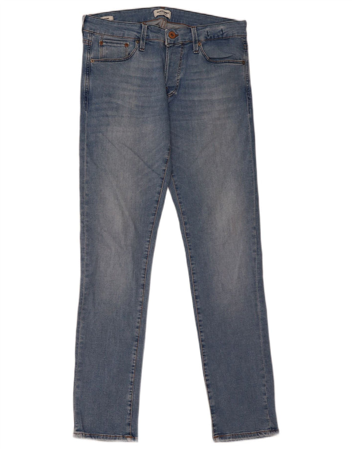 Jack & Jones Mens GLENN Slim Jeans W31 L32 Blue Cotton