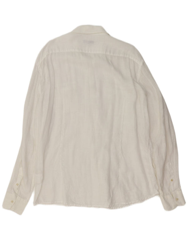 Trussardi Jeans Mens Shirt 3XL White Linen