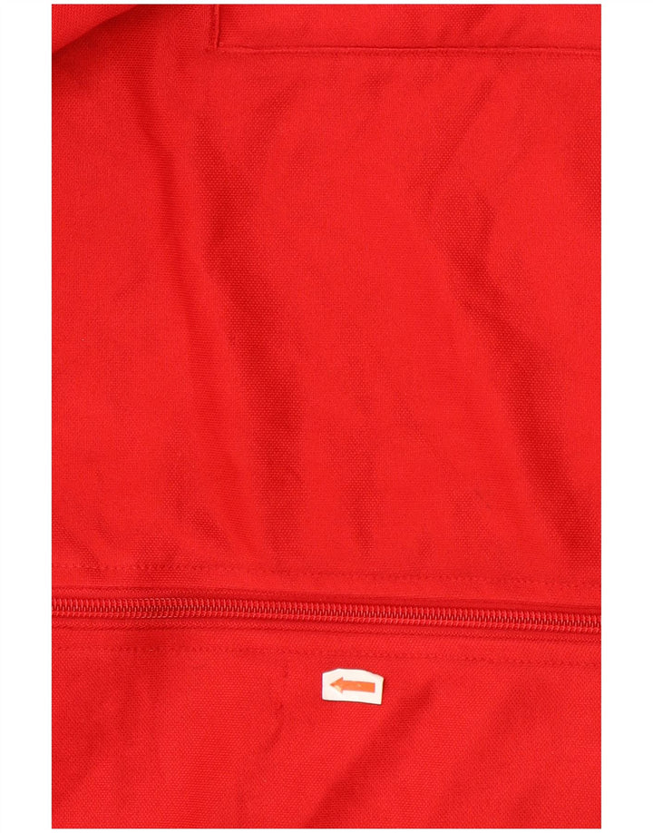 Adidas Boys Tracksuit Top Jacket 13-14 Years Red Colourblock Polyester