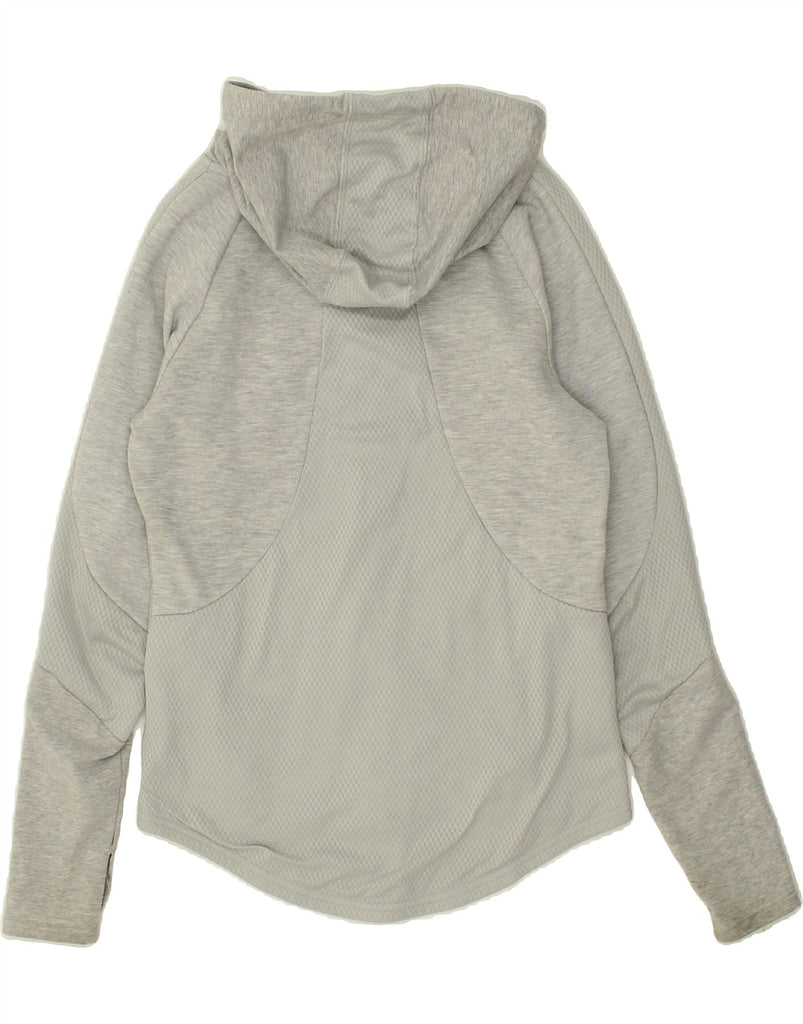 PUMA Womens Zip Hoodie Sweater UK 8 Small  Grey Polyester | Vintage Puma | Thrift | Second-Hand Puma | Used Clothing | Messina Hembry 