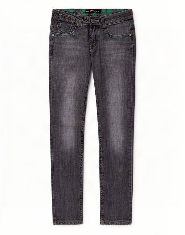Levi's Womens Skinny Jeans W27 L30 Grey Cotton