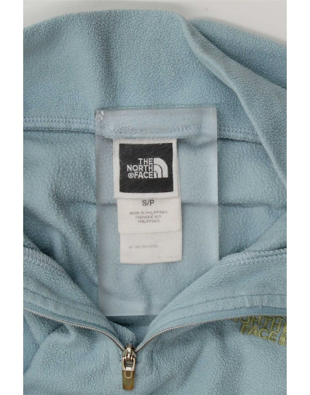 The North Face Womens Zip Neck Fleece Jumper UK 10 Small Blue Polyester