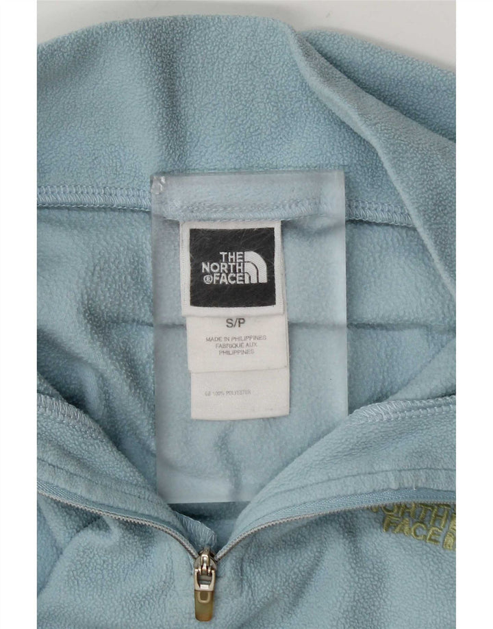 The North Face Womens Zip Neck Fleece Jumper UK 10 Small Blue Polyester