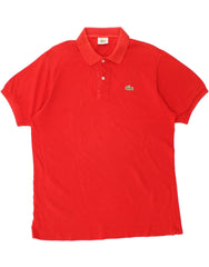 LACOSTE Mens Polo Shirt Size 5 Large Red