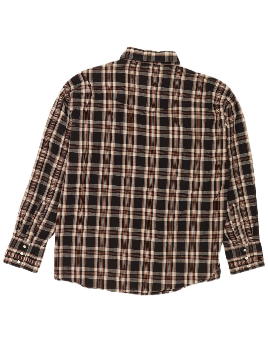 Wrangler Mens Flannel Shirt Large Black Check