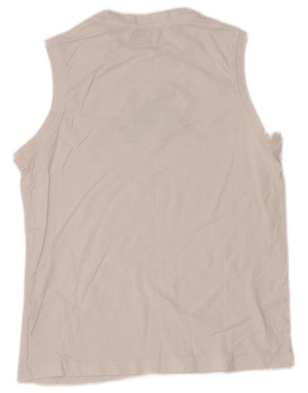 Kappa Mens Graphic Vest Top Medium White Cotton