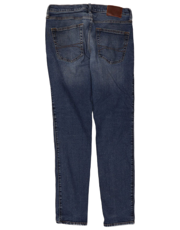 Hollister Mens Skinny Jeans W34 L32 Blue Cotton