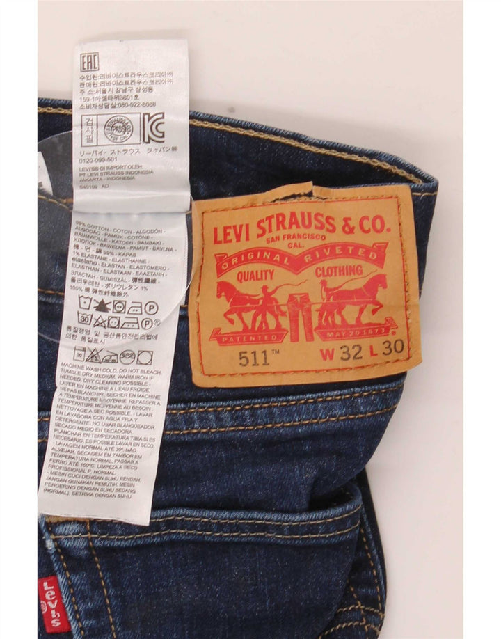 Levi's Mens 511 Slim Jeans W32 L30 Blue Cotton