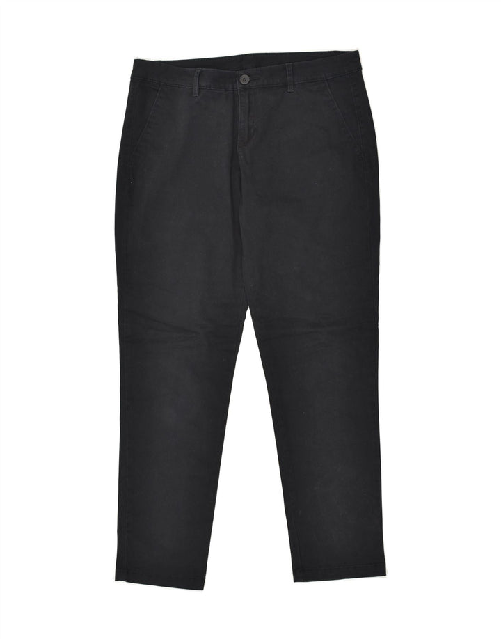BENETTON Womens Slim Chino Trousers W34 L28 Black | Vintage Benetton | Thrift | Second-Hand Benetton | Used Clothing | Messina Hembry 