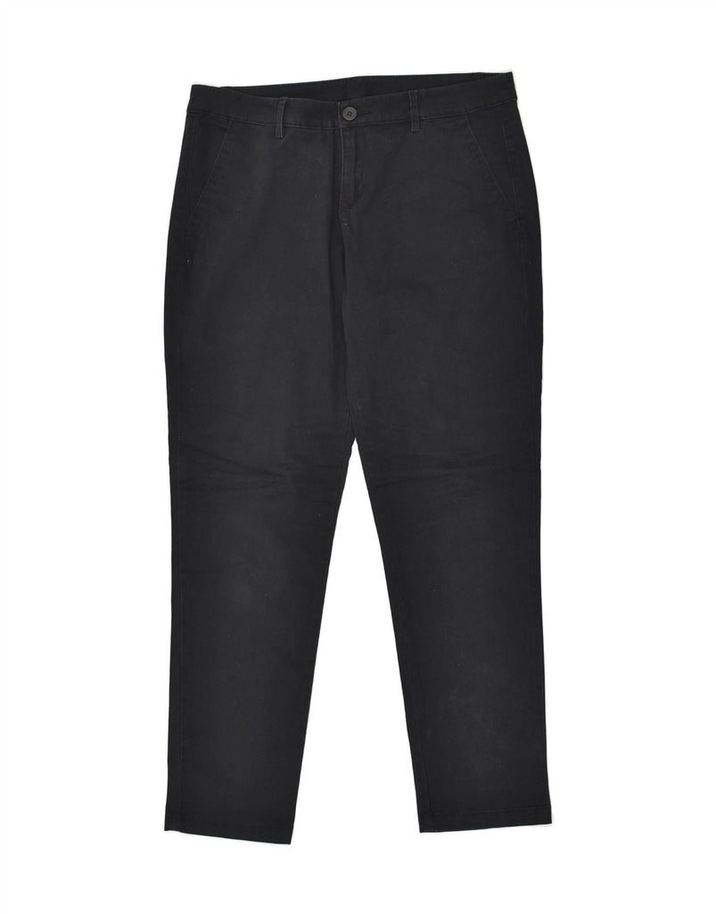 BENETTON Womens Slim Chino Trousers W34 L28 Black | Vintage Benetton | Thrift | Second-Hand Benetton | Used Clothing | Messina Hembry 