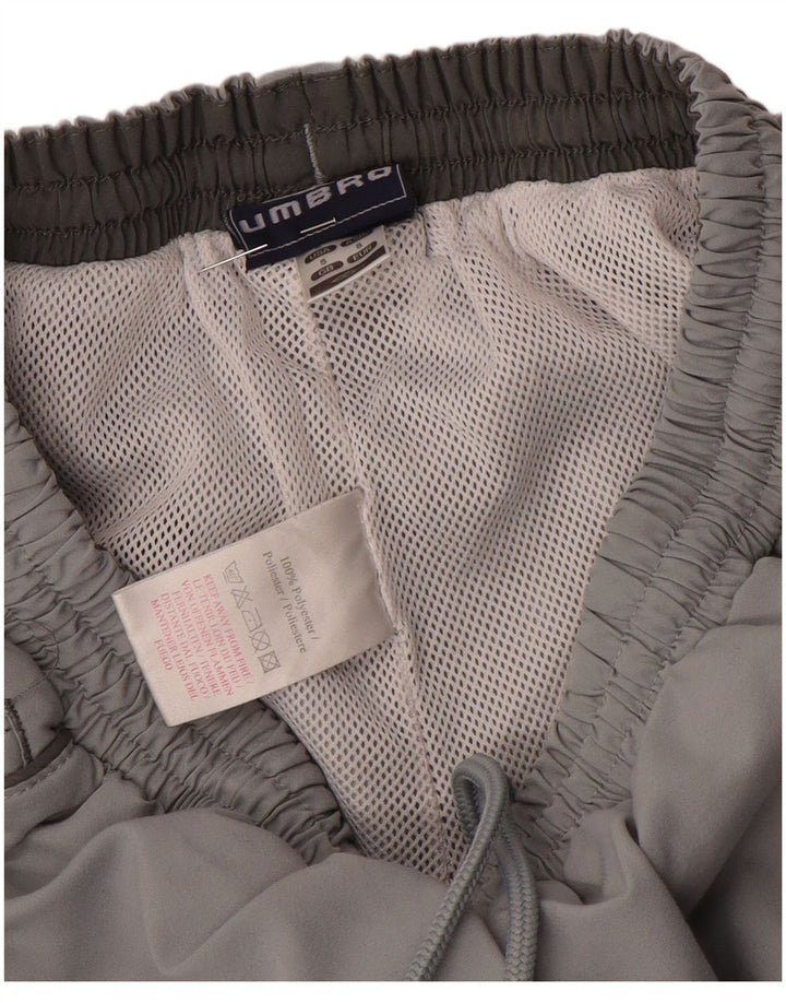 Umbro Mens Graphic Tracksuit Trousers Small Grey Polyester