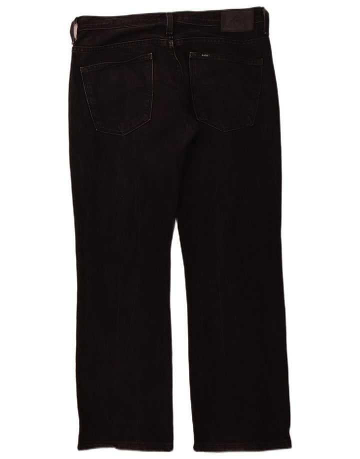LEE Mens Knox Straight Jeans W33 L28 Black Cotton