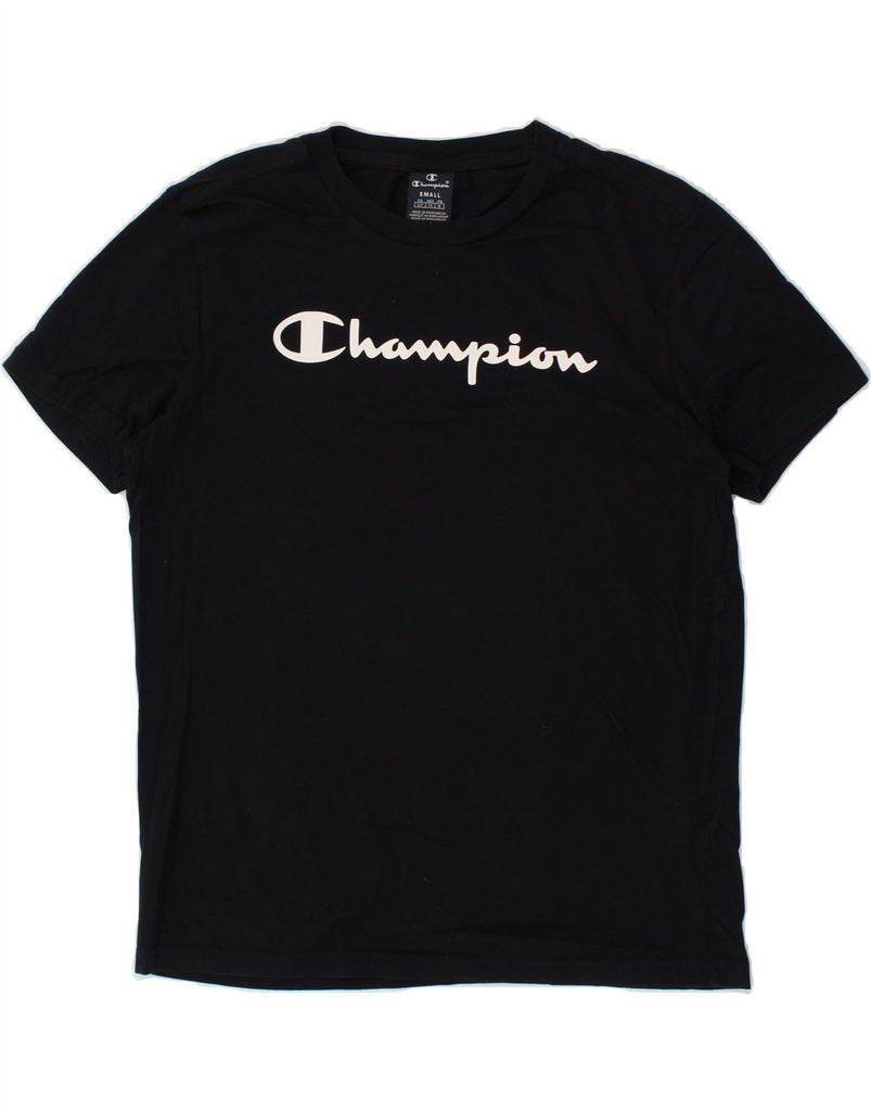 CHAMPION Mens Graphic T-Shirt Top Small Navy Blue Cotton | Vintage Champion | Thrift | Second-Hand Champion | Used Clothing | Messina Hembry 