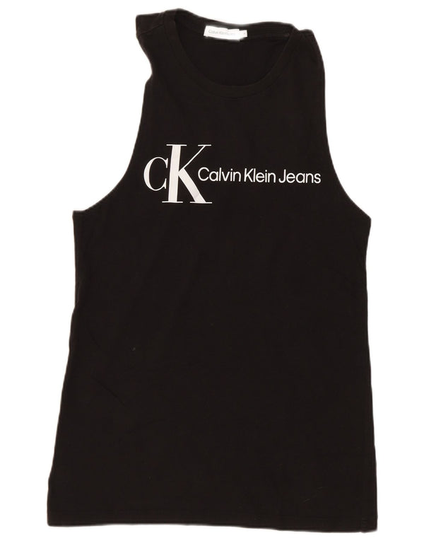 Calvin Klein Girls Graphic Vest Top 13-14 Years Black