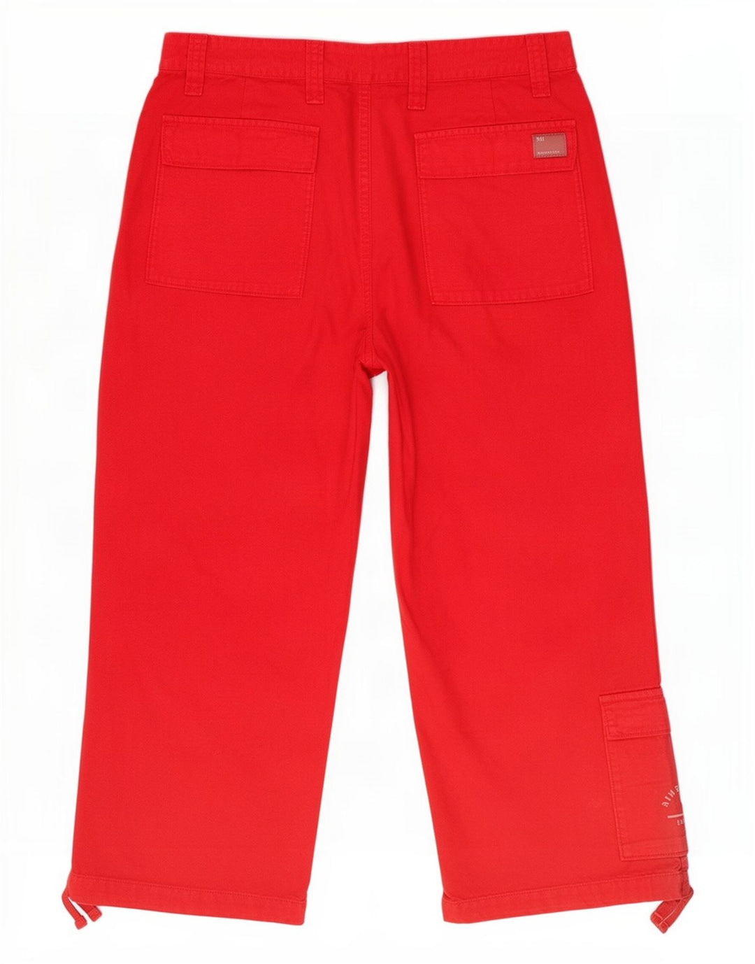 Murphy & Nye Womens Capri Cargo Trousers W33 L22 Red Cotton