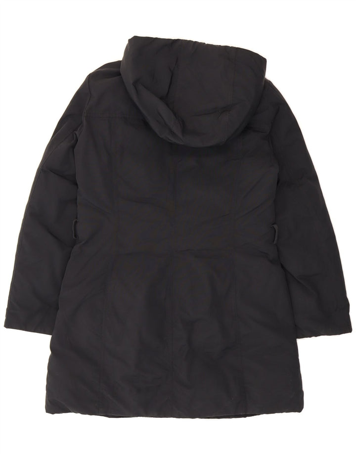 BENETTON Womens Hooded Padded Coat UK 14 Large Black Vintage Benetton and Second-Hand Benetton from Messina Hembry 