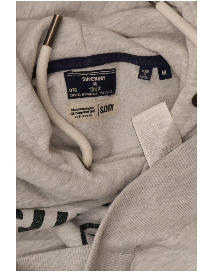 Superdry Mens Graphic Hoodie Jumper Medium Grey Cotton