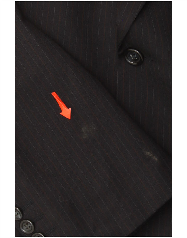 Yves Saint Laurent Mens Blazer Jacket IT 54 2XL Navy Blue Pinstripe