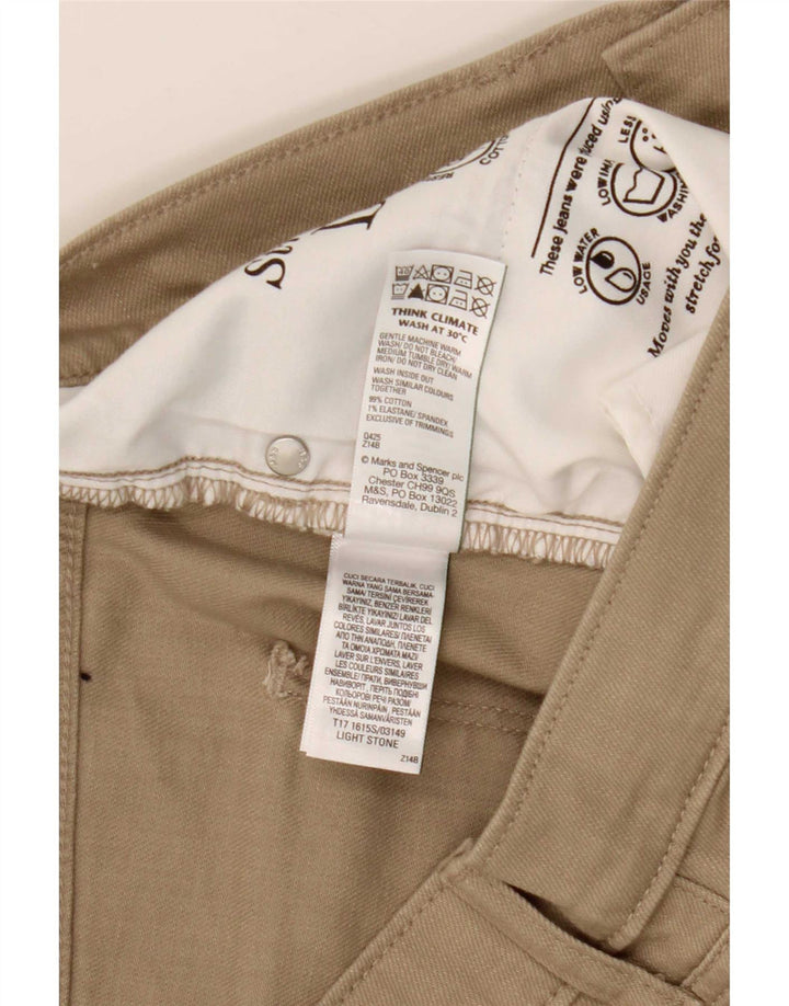 Marks & Spencer Womens Slim Jeans W34 L29 Beige Cotton