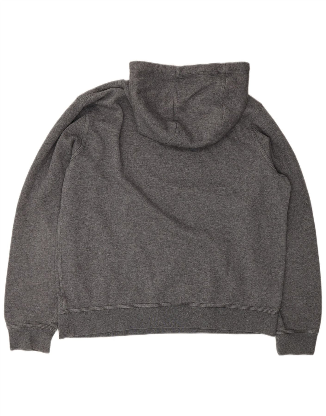 NIKE Mens Hoodie Jumper Large Grey Cotton
