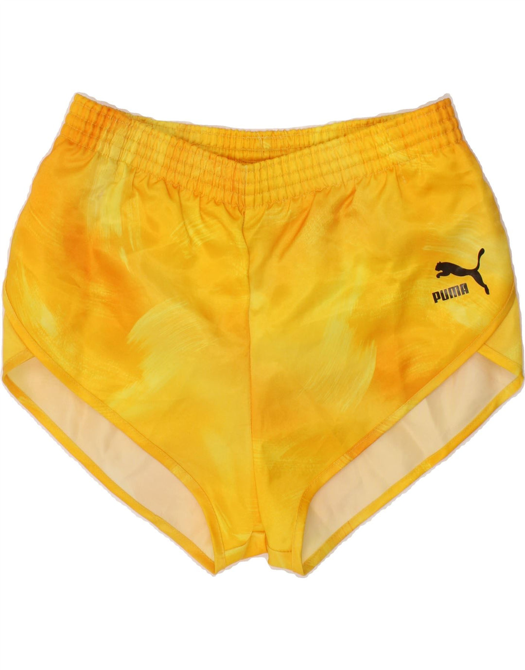 PUMA Girls Sport Shorts 6-7 Years Yellow Polyester Vintage Puma and Second-Hand Puma from Messina Hembry 