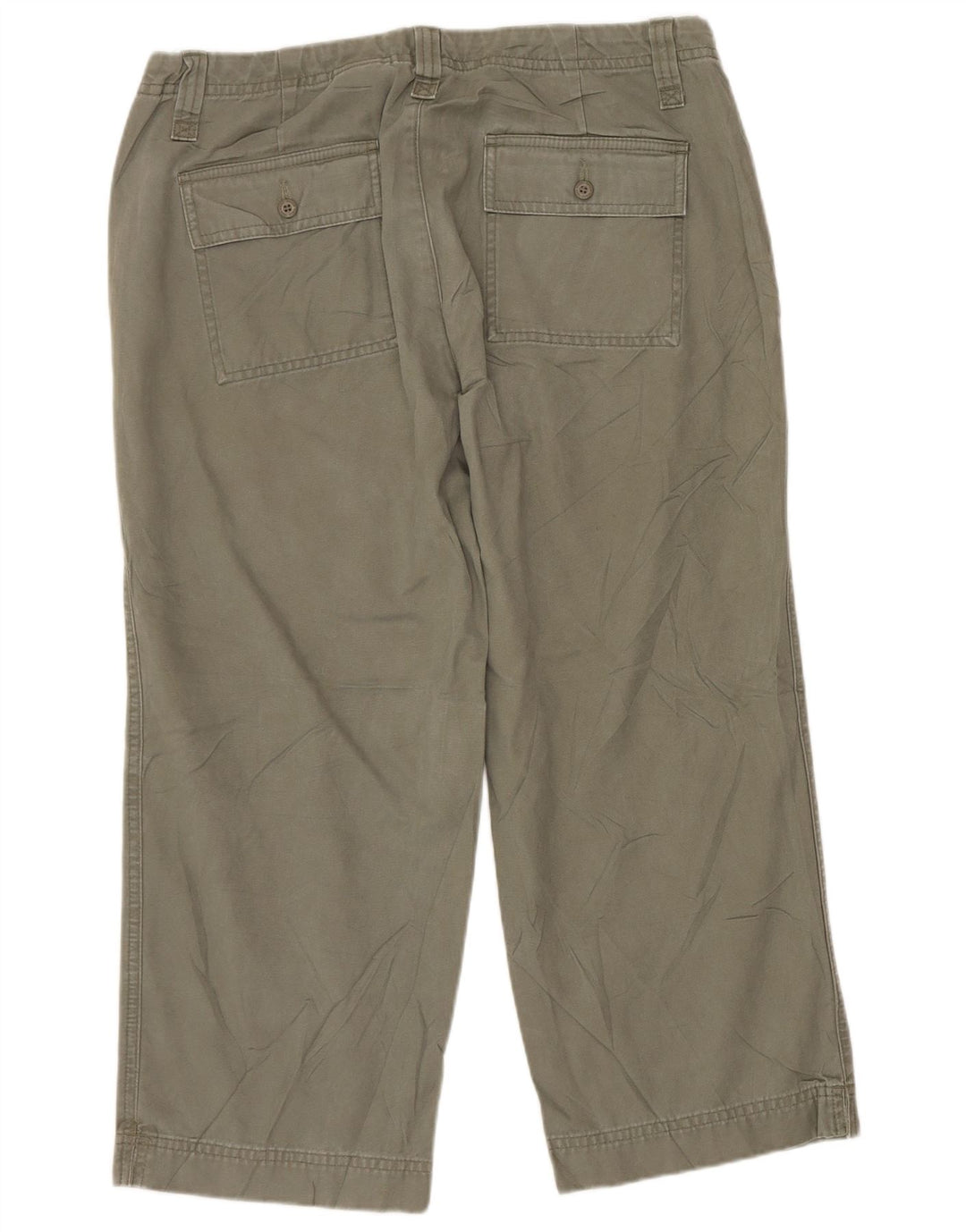 EDDIE BAUER Womens Vashon Fit Capri Trousers US 8 Medium W32 L22 Khaki