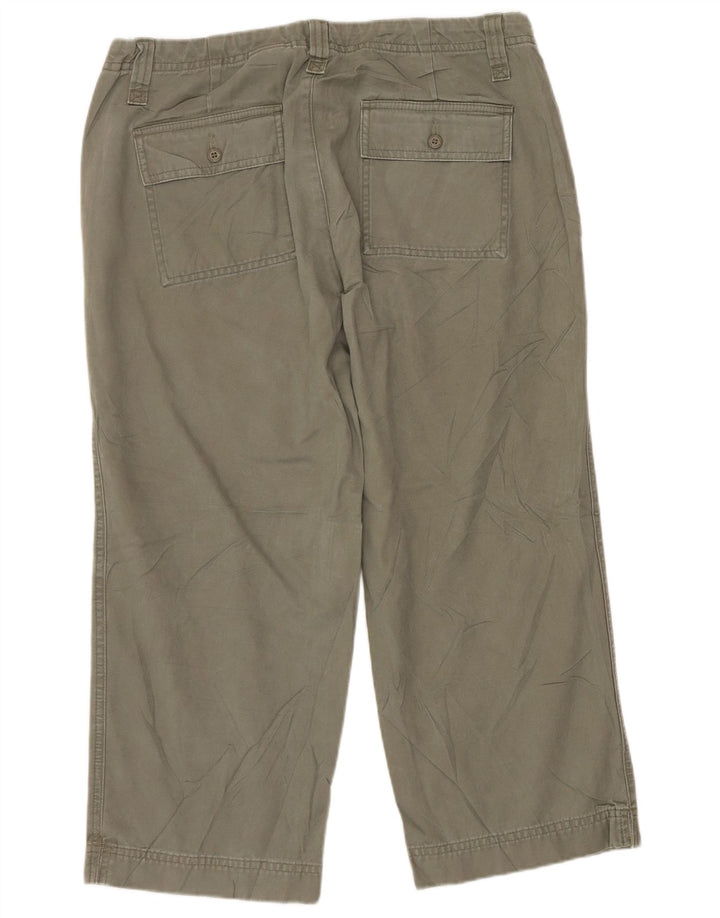 EDDIE BAUER Womens Vashon Fit Capri Trousers US 8 Medium W32 L22 Khaki