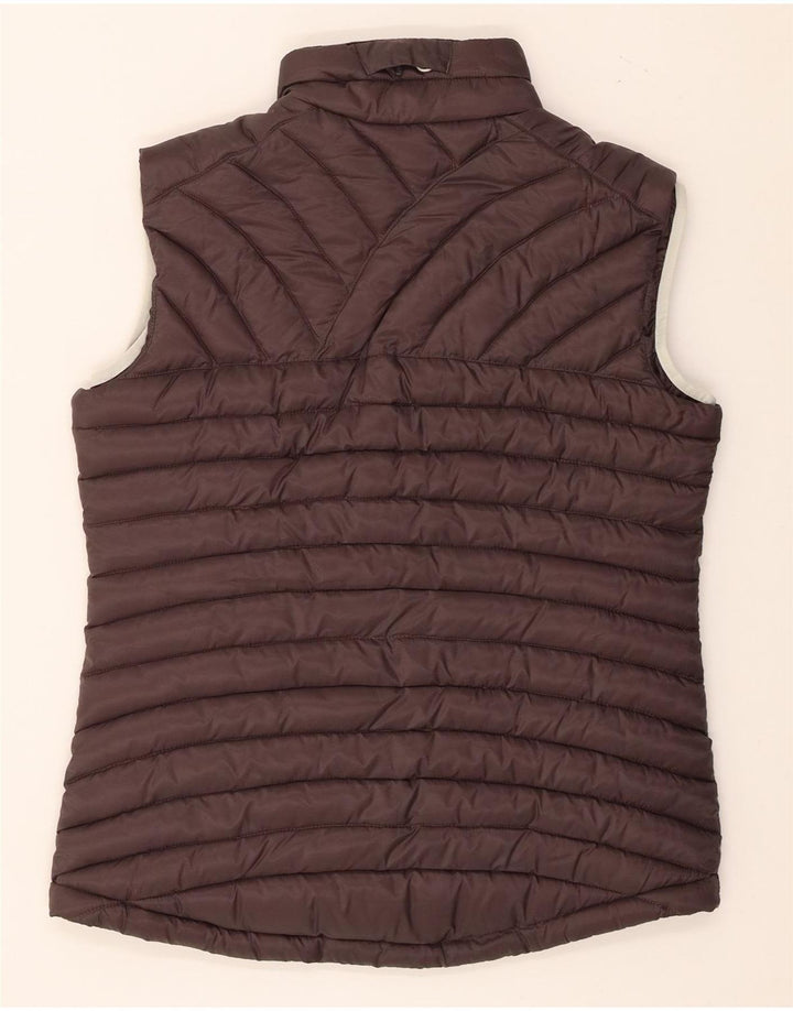 Jack Wolfskin Womens Padded Gilet UK 12/14 Medium Brown Polyester