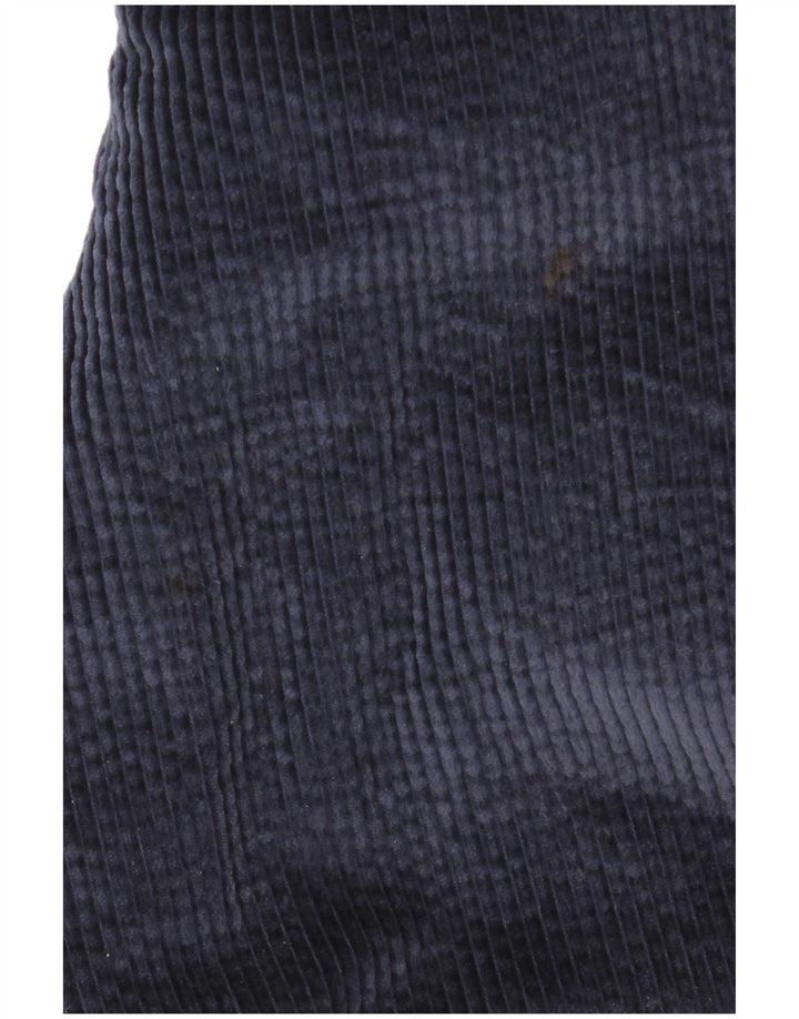 L.L.Bean Mens Corduroy Shirt Large Navy Blue Cotton